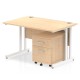 Rayleigh Straight Desk With 2 Draw Mobile Pedestal